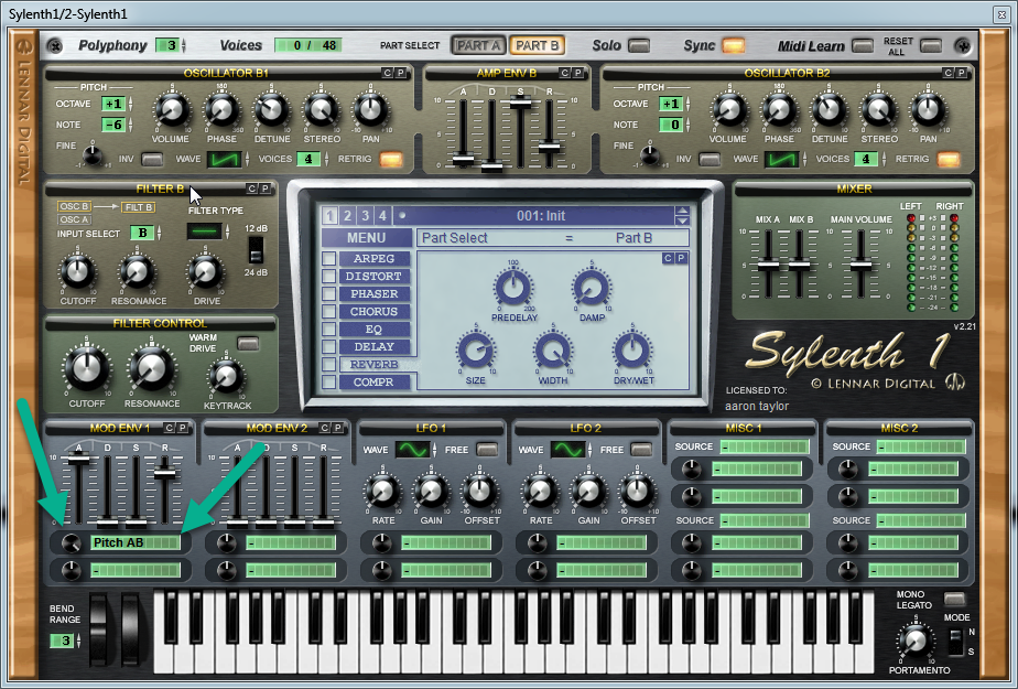 How to make a rising synth sound with sylentth1